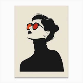 Woman In Sunglasses 13 Canvas Print