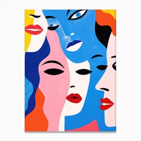 Women'S Faces 4 Canvas Print