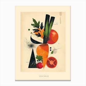 Vegetables Art Deco Poster Canvas Print