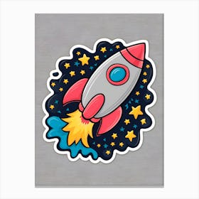 Rocket Sticker 3 Canvas Print