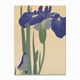 Japanese Ukiyo-E Iris Canvas Print