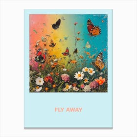 Fly Away Butterfly Poster 4 Canvas Print