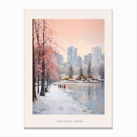 Dreamy Winter Painting Poster Vancouver Canada 1 Canvas Print