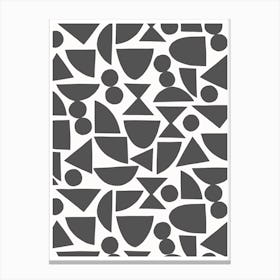 Shapes Black And White Canvas Print