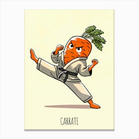 Carrate Karate Carrot Canvas Print