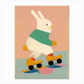 Skating Bunny Canvas Print