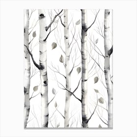 Oak Tree Pattern Canvas Print