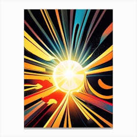 Cosmic Ray Comic Space Space Canvas Print