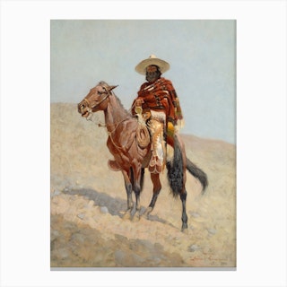 A Mexican Vaquero, Frederic Remington Canvas Print