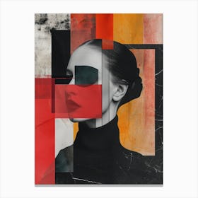 Abstract modern woman portrait Canvas Print