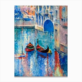 Port Of Venice Italy Abstract Block harbour Canvas Print