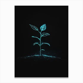 Neon Plant 4 Canvas Print