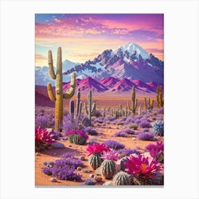 Cactus Desert Print Canvas Print