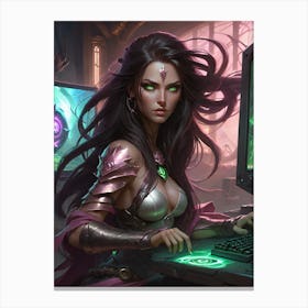 Gamer Warrior Woman. Sophia Brave 1 Canvas Print