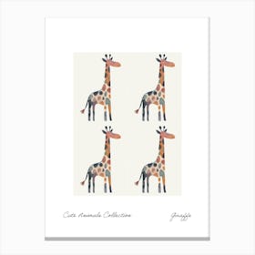 Cute Animals Collection Giraffe 4 Canvas Print