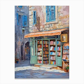 Dubrovnik Book Nook Bookshop 3 Canvas Print