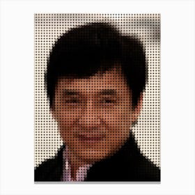 Jackie Chan In Style Dots Canvas Print