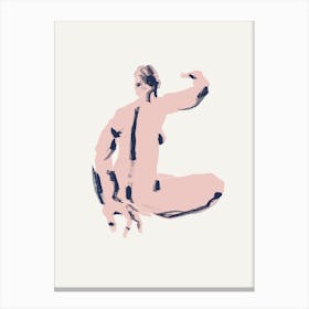 Seated Nude Back View Canvas Print