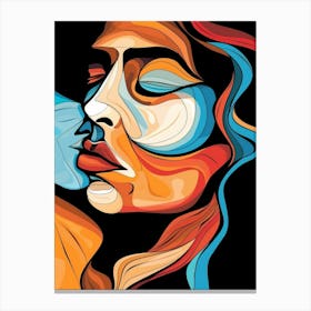 Kissing Woman Canvas Print