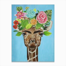 Frida Kahlo Giraffe Canvas Print