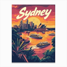 Aihrgdesign A Mid Century Modern Travel Poster For Sydney Sho 4c9b829b F0a5 4dc2 88eb 29176f2269af 0 Canvas Print