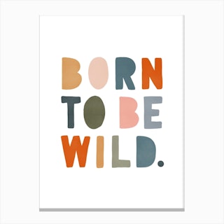 Born To Be Wild Magic Carpet White Canvas Print