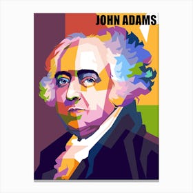 Us Founder John Adams Wpap Pop Art Style Canvas Print