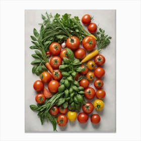 Portrait Of A Tomato Rustical Kitchen Wall Art Canvas Print