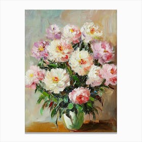 Peonies In A Vase 1 Canvas Print