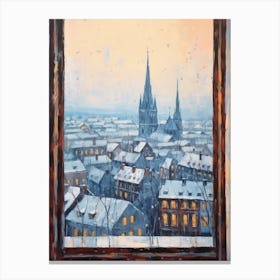 Winter Cityscape Cologne Germany 1 Canvas Print