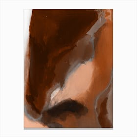 Brown Abstract Paint Canvas Print