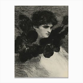 Lady With Flowers Canvas Print