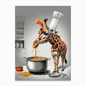 Chef Giraffe 2 Canvas Print