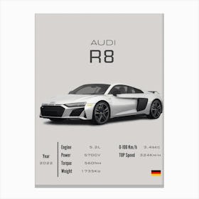 Audi R8 2022 V10 Canvas Print