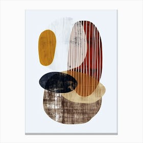 Abstract Circles - Minimalist Bauhaus Canvas Print