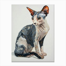 Sphynx Cat Painting 1 Canvas Print