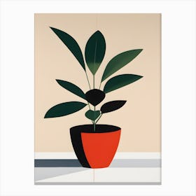 'Potted Plant' Abstract Canvas Print