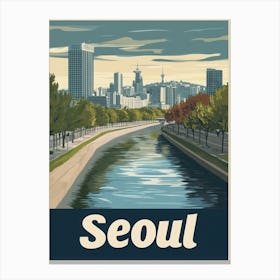 Aihrgdesign A Mid Century Modern Travel Poster For Seoul Show 2f4a8baa 9771 4d45 9cd4 Ac7147572eda 0 Canvas Print