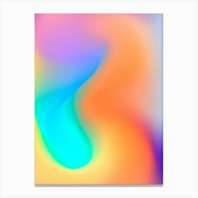 Blue and Orange Soft Aesthetic Aura Gradient Minimalist Background Canvas Print