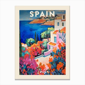 Ibiza Spain 8 Fauvist Painting  Travel Poster Canvas Print
