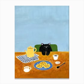 Cat At The Table Canvas Print Canvas Print