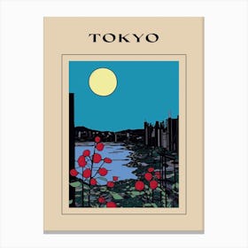 Minimal Design Style Of Tokyo, Japan 3 Poster Canvas Print