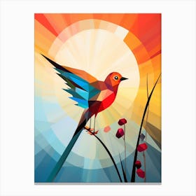 Bird Abstract Pop Art 2 Canvas Print
