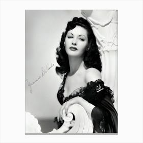 Canadian Born American Actress Yvonne De Carlo Canvas Print