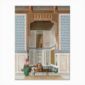 Arabic Family Lithograph Plate No, 1 & 2, Emile Prisses D’Avennes, La Decoration Arabe, Digitally Enhanced From Own Canvas Print