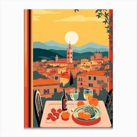Italy 4 Travel Illustration Canvas Print