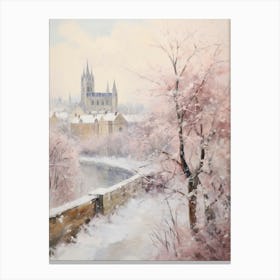 Dreamy Winter Painting Oxford United Kingdom 1 Canvas Print