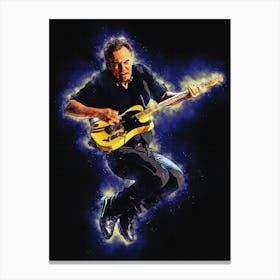 Spirit Of Bruce Springsteen Jump In Concert Canvas Print