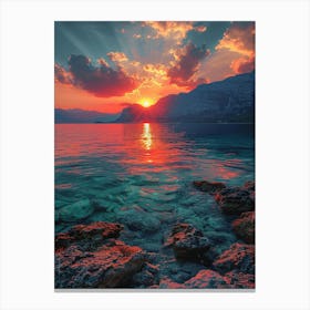 Sunset In Croatia Canvas Print