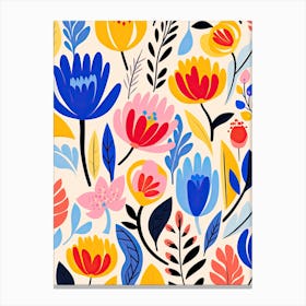 Petal Harmony; Matisse Style Radiant Elegance Canvas Print